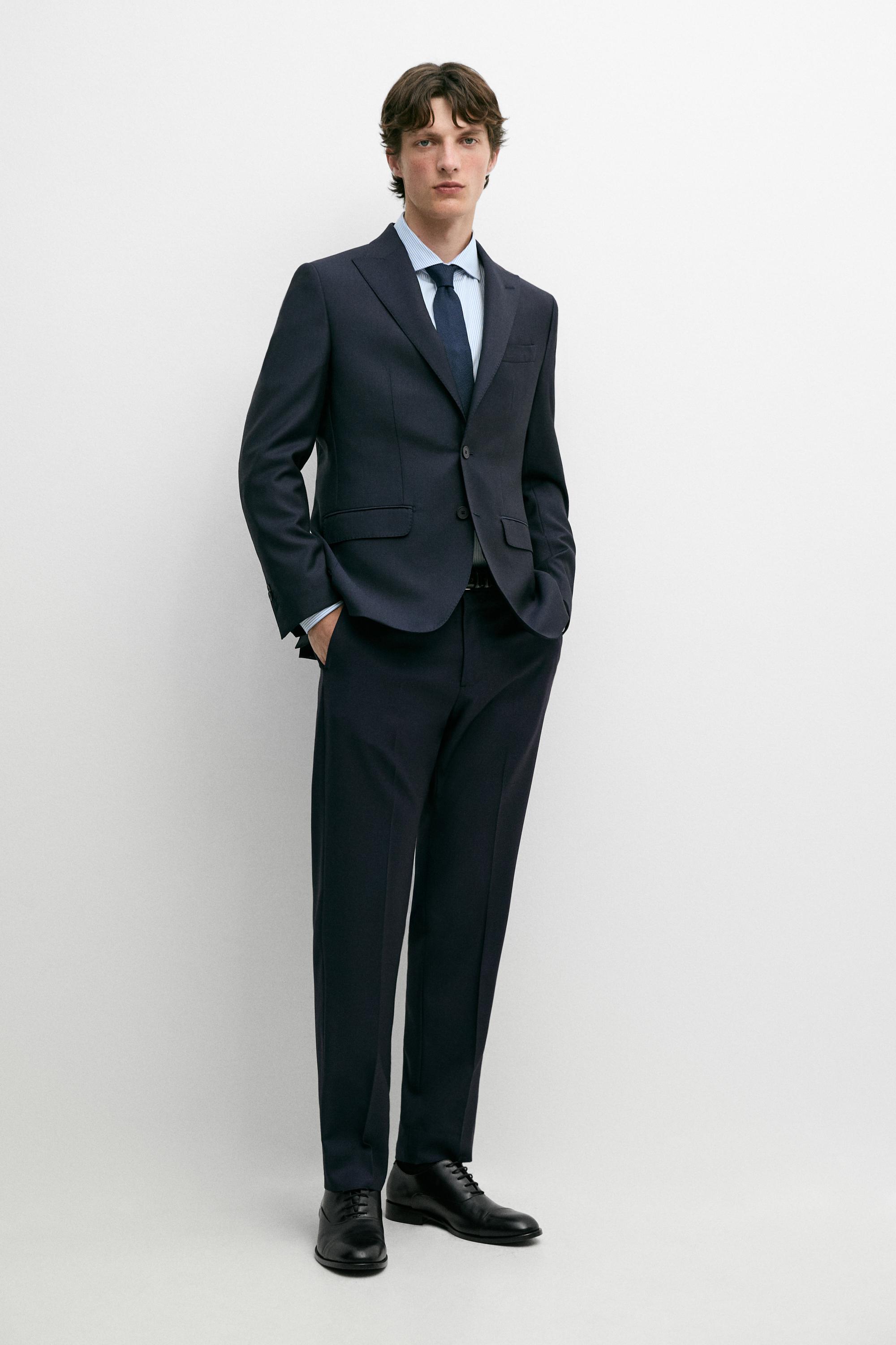 100% wool suit blazer — Navy blue