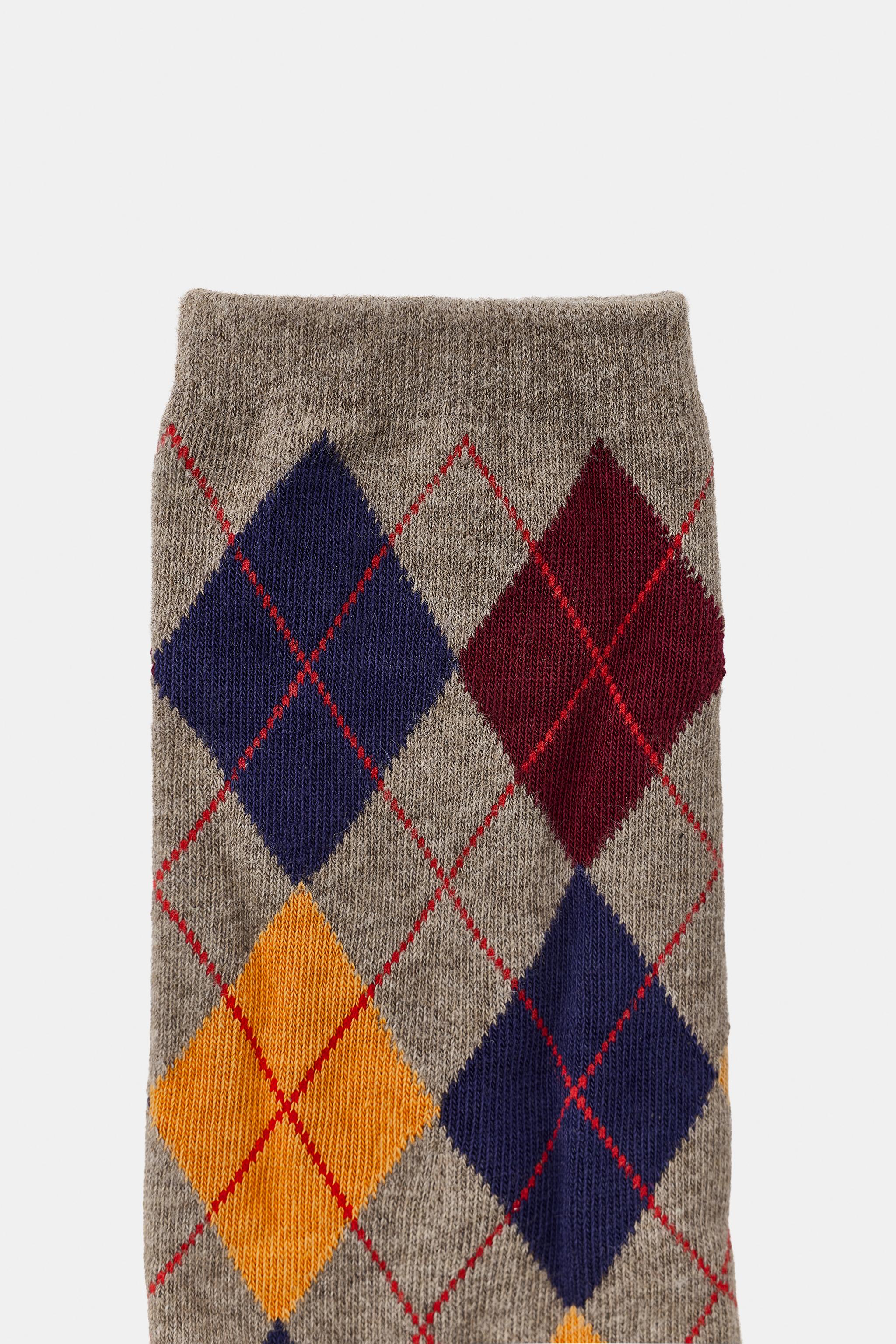 ARGYLE PATTERN SOCKS