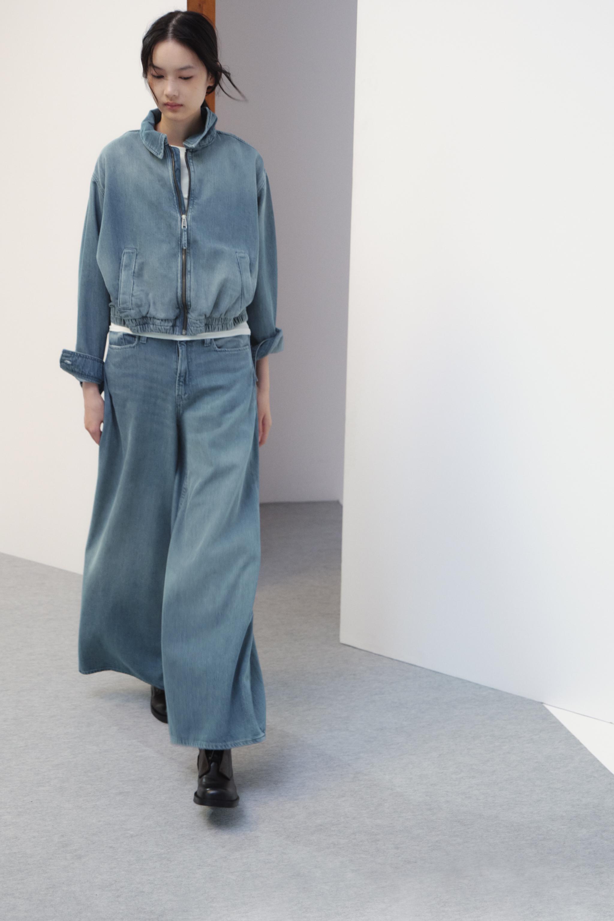 BOMBER DENIM ZW COLLECTION - ブルー | ZARA Japan / 日本