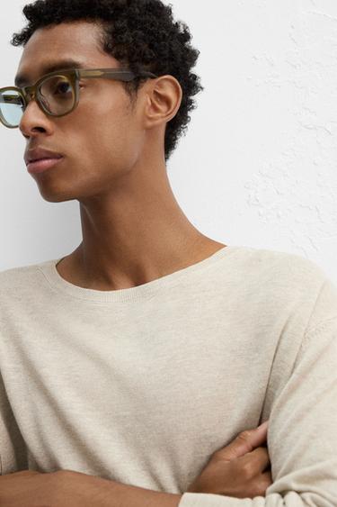 LIGHTWEIGHT LINEN SWEATER - Beige marl by Zara - Image 5