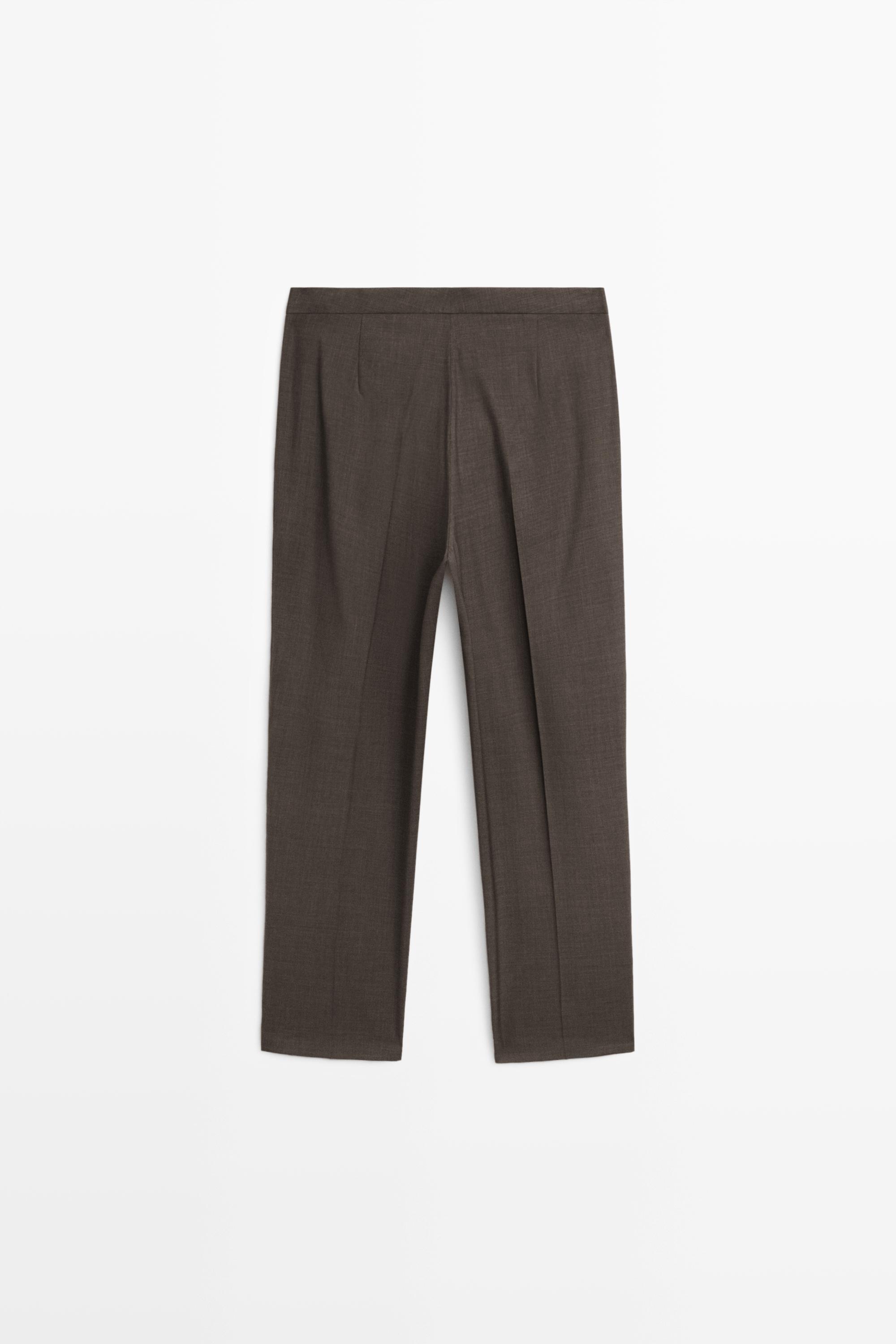 Pantalon plissé 100 % laine froide