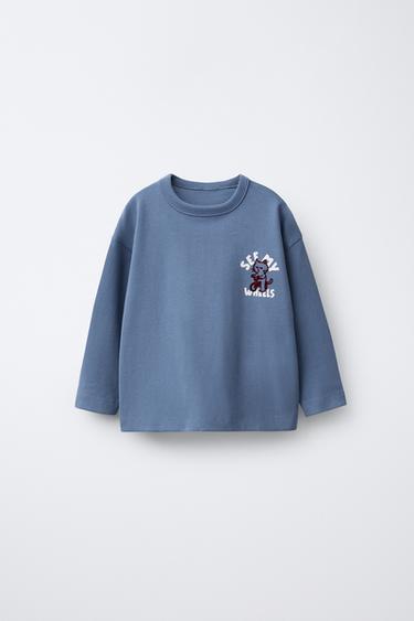 ÁO PHÔNG HỌA TIẾT ĐỘNG VẬT PHỦ LÔNG MỊN - Xanh dương từ Zara