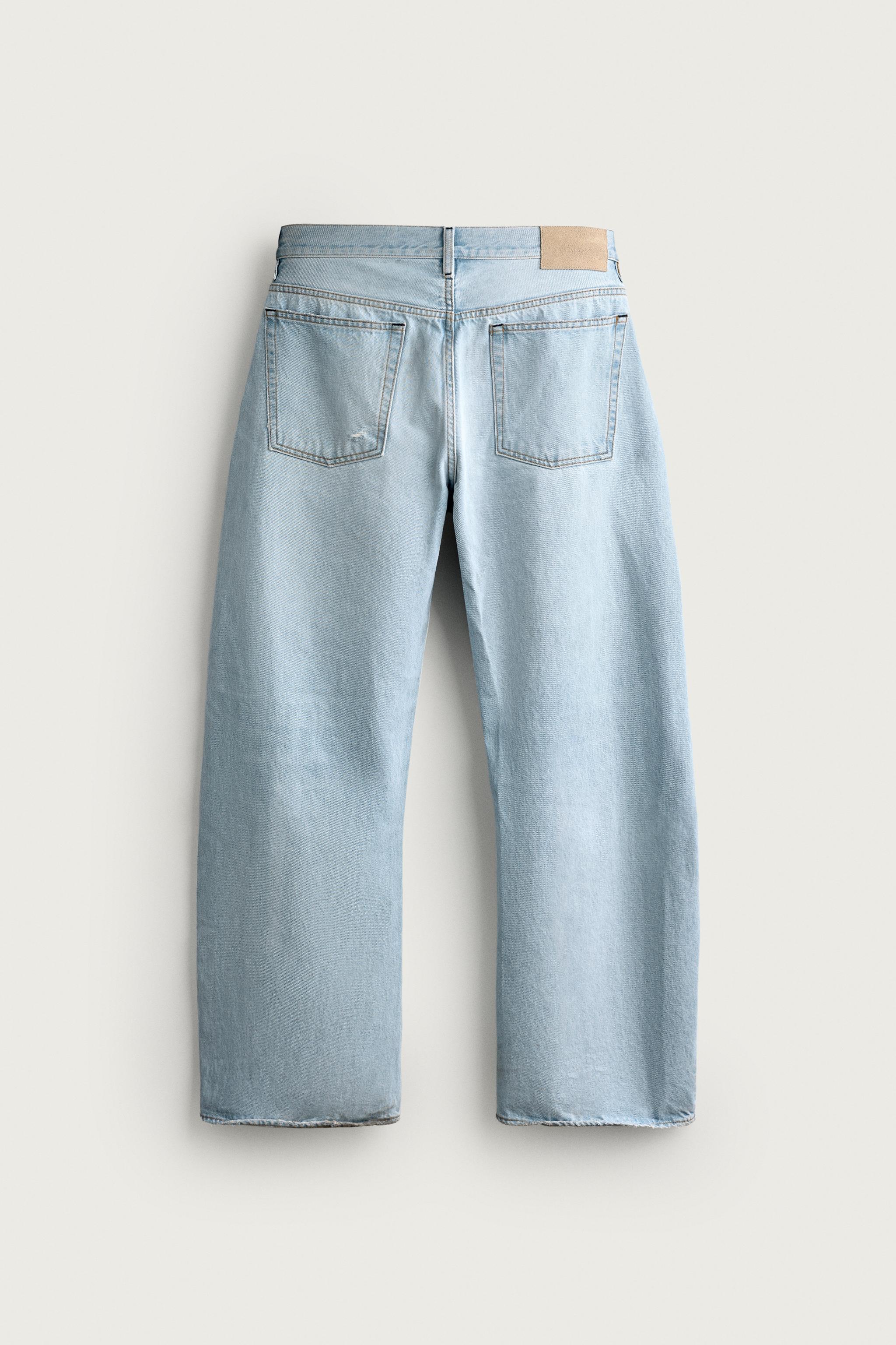 Мужские джинсы Zara RIPPED BARREL FIT JEANS — фото 7
