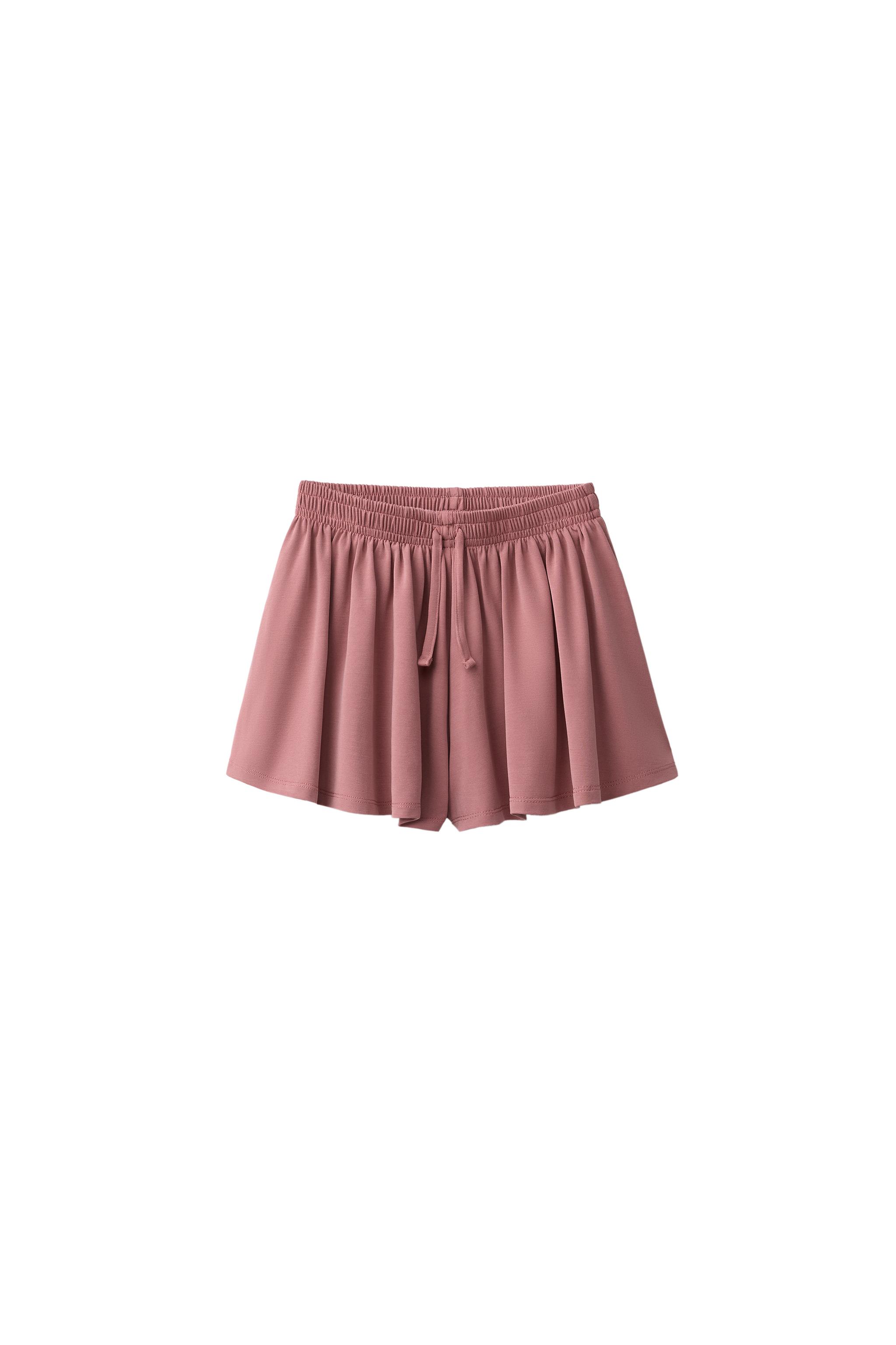SPORTY FLOWY MODAL SHORTS — Dusty pink