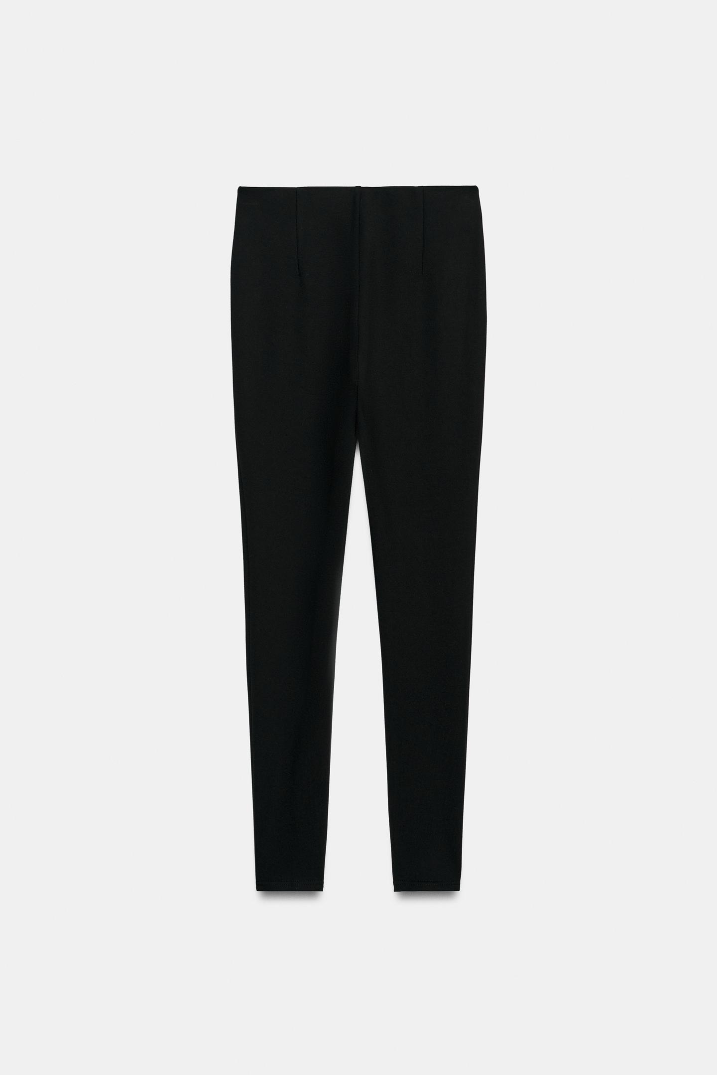 Женские леггинсы Zara Button, цвет: Чёрный — фото 8
