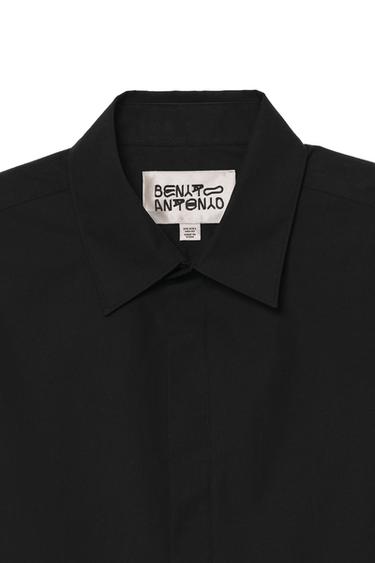 RELAXED FIT COTTON POPLIN SHIRT - Black by Zara - Image 4