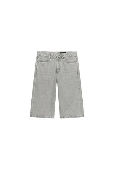 MID-WAIST DENIM BERMUDA SHORTS ZW COLLECTION
