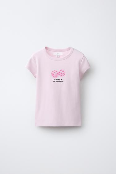 SLOGAN PRINT T-SHIRT - Light pink by Zara