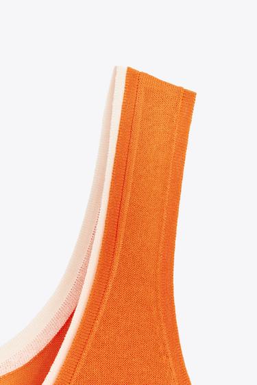 ROBE LONGUE EN MAILLE FINITIONS DOUBLE ÉPAISSEUR - Mandarine de Zara - Image 7