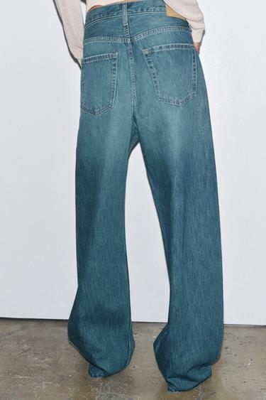 JEANS ZW COLLECTION RELAXED MID-WAIST - Blue by Zara - Image 3