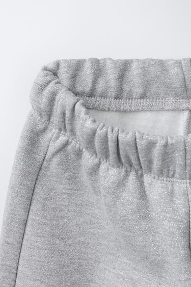 SHINY WIDE-LEG TROUSERS - Grey marl by Zara - Image 2