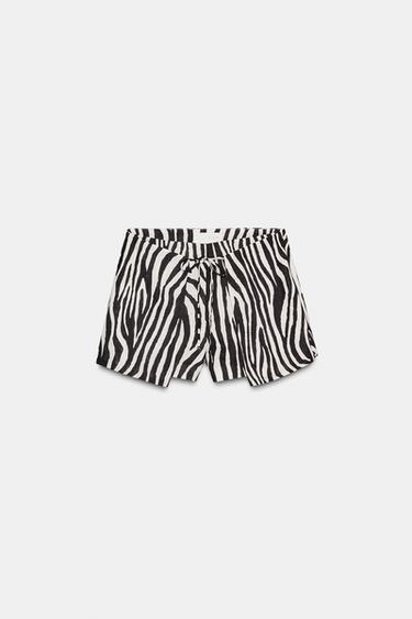 SHORTS ESTAMPADOS - Crudo / Negro de Zara