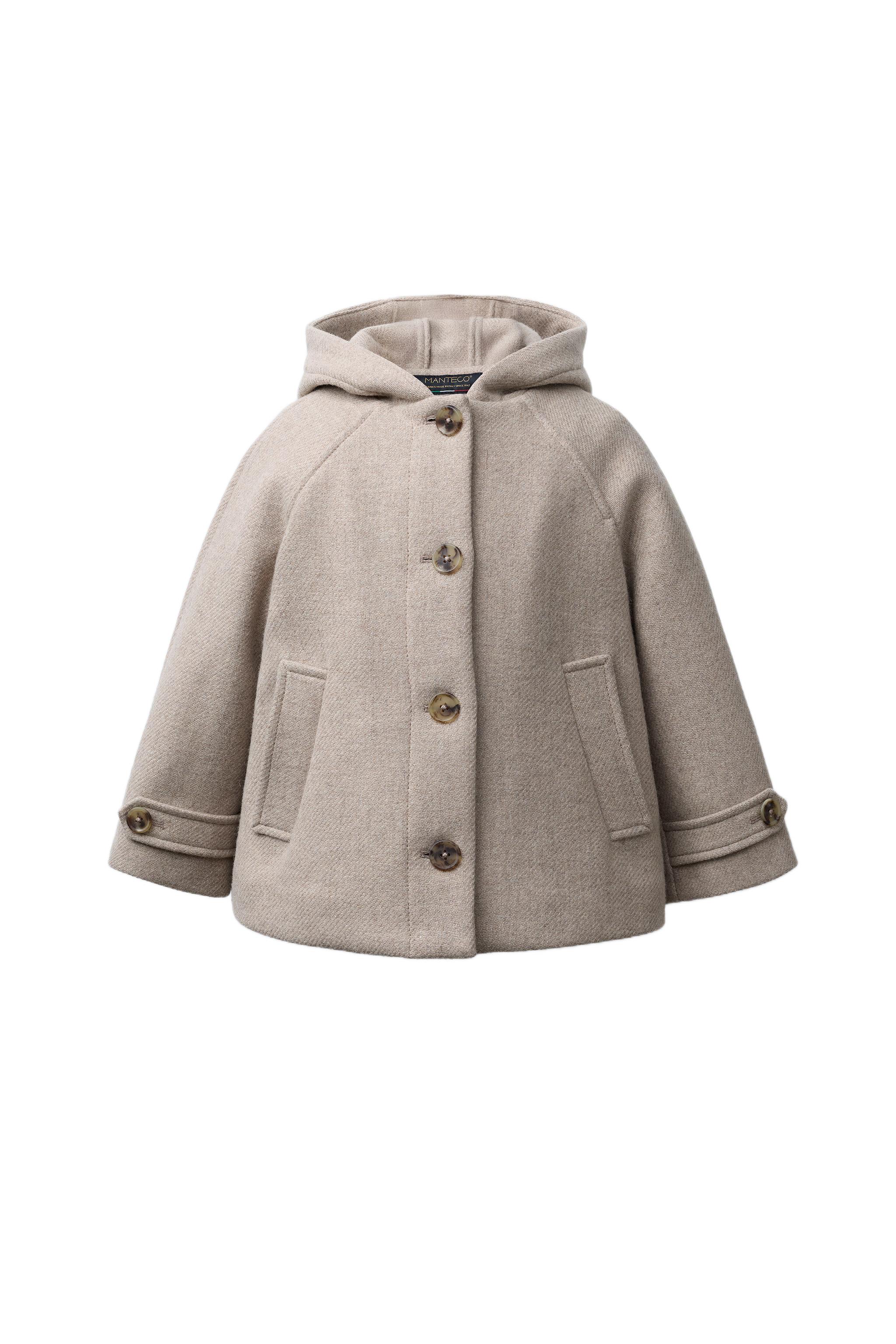 WOOL BLEND DUFFLE COAT WITH HOOD - Beige | ZARA South Africa