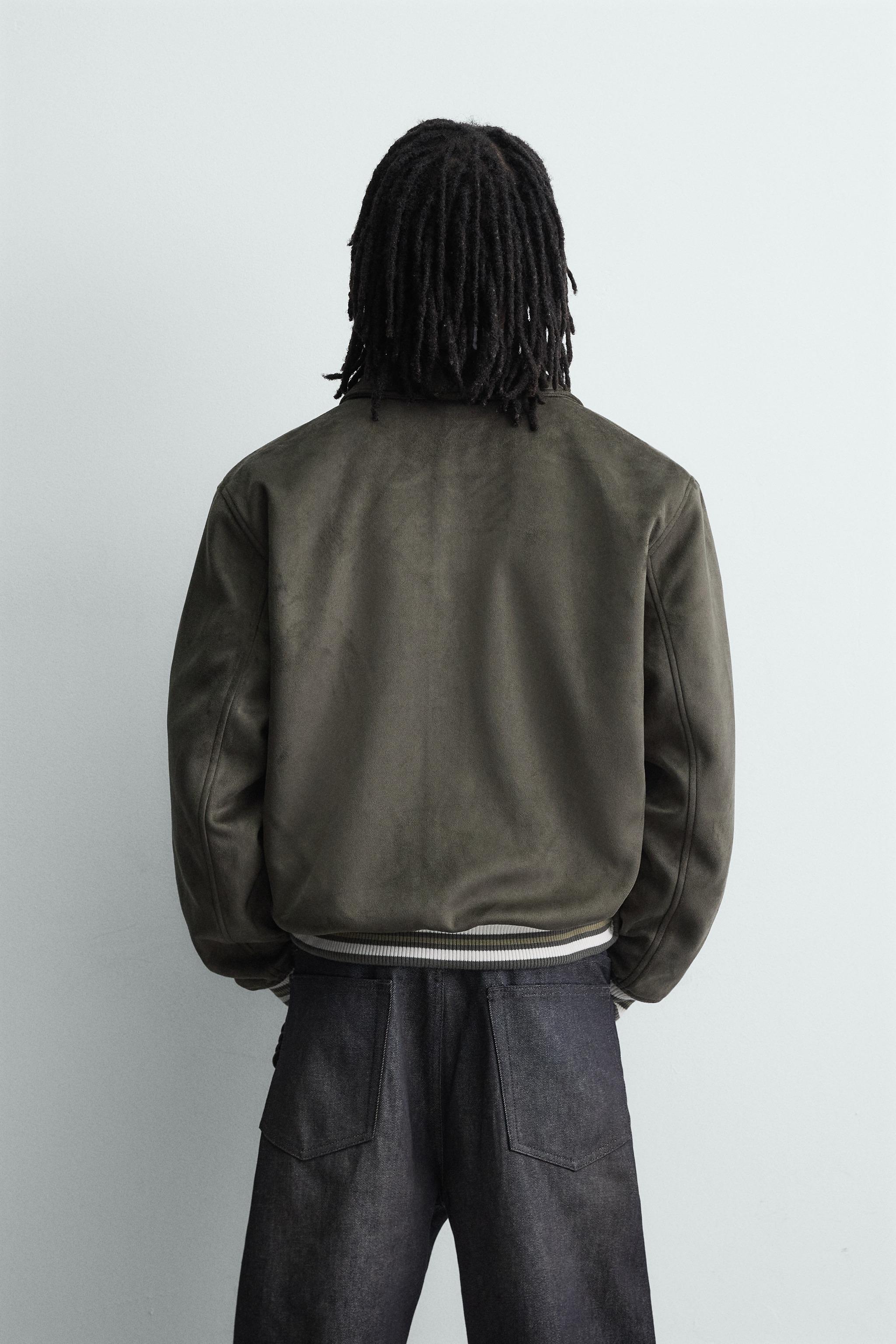 BLOUSON BOMBER EFFET DAIM