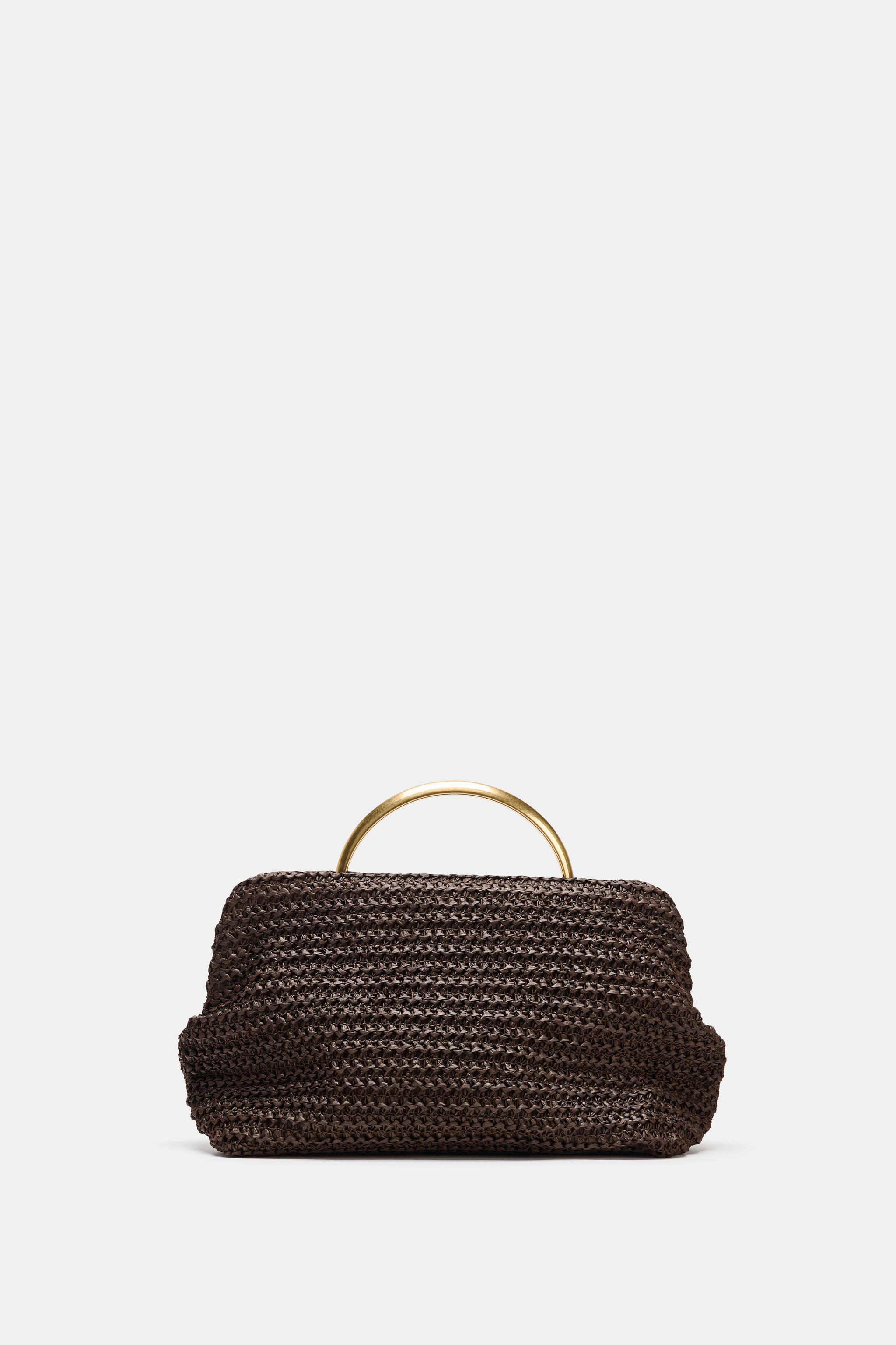 タマ BOLSA ENVELOPE TRANÇADA - Chocolate | ZARA Brasil
