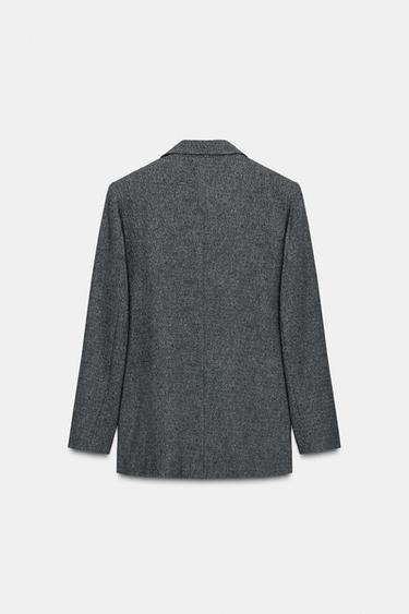 VESTE DROITE À ÉPAULETTES - Gris chiné de Zara - Image 7
