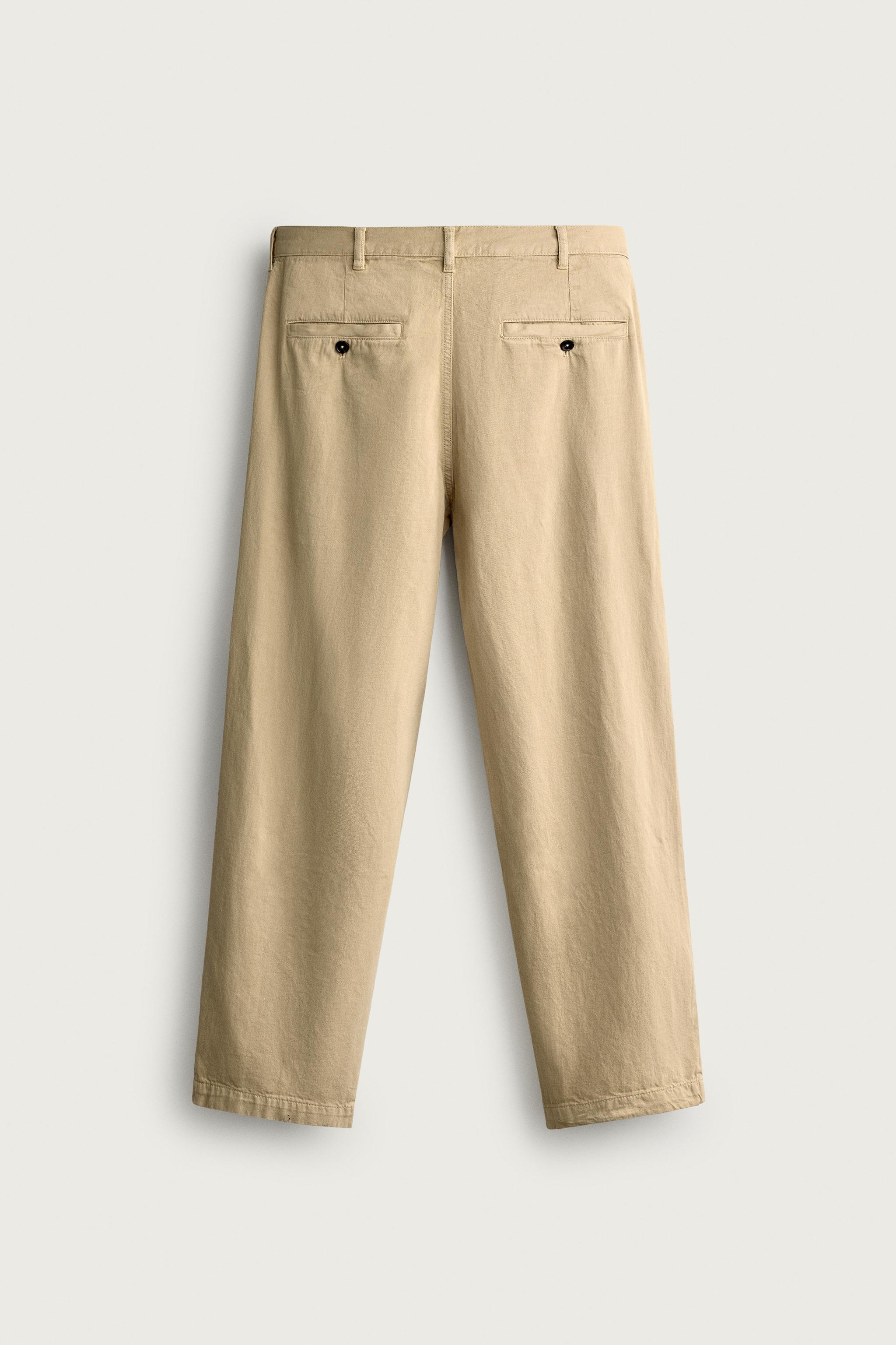 ストレートフィットチノパンツ - ゴールデンブラウン | ZARA Japan / 日本