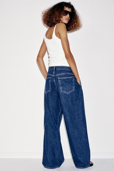 JEAN Z1975 LOOSE FIT TAILLE HAUTE AGRAFES - Bleu moyen de Zara - Image 4