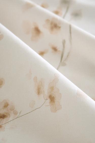 HOUSSE DE COUETTE IMPRIMÉ FLEUR - Blanc cassé de Zara - Image 2