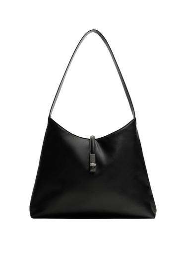 BOLSO SHOPPER LISO - Negro de Zara