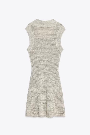 ROBE COURTE À NŒUDS - Beige clair de Zara - Image 5