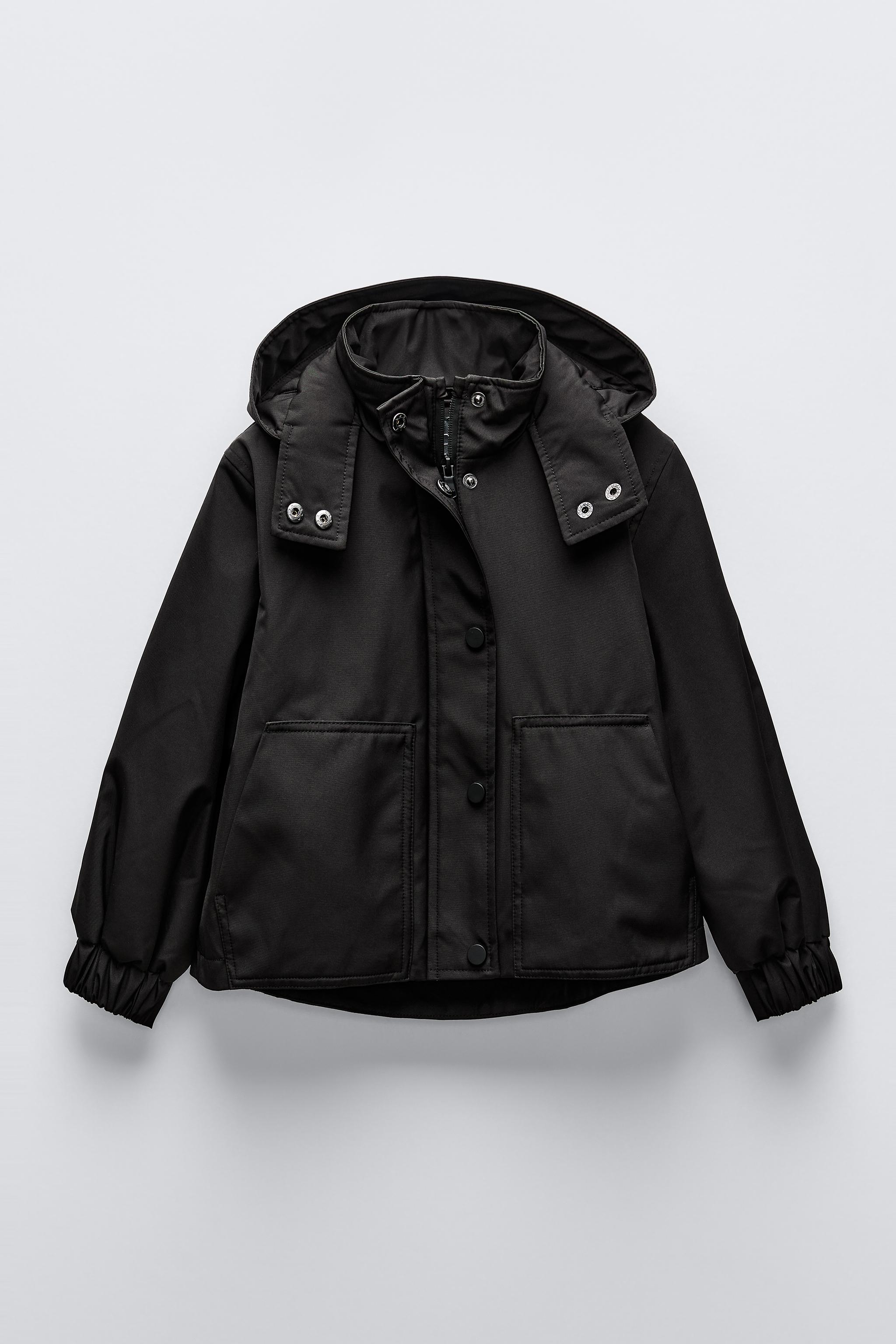 PARKA CAPUCHA Negro ZARA Espana