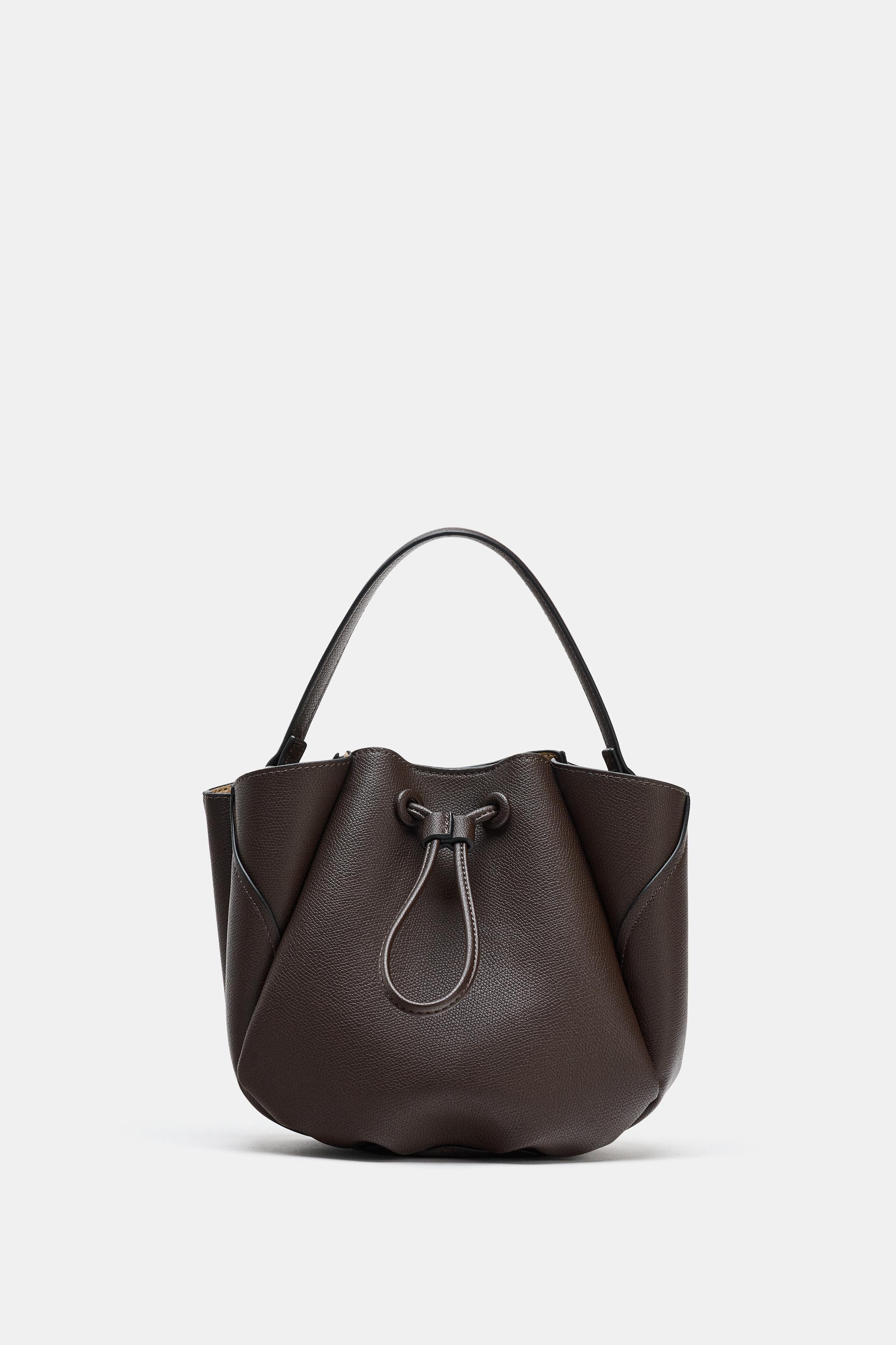 MINI-GEANTĂ TIP SAC CU CUSĂTURI - Maro | ZARA România
