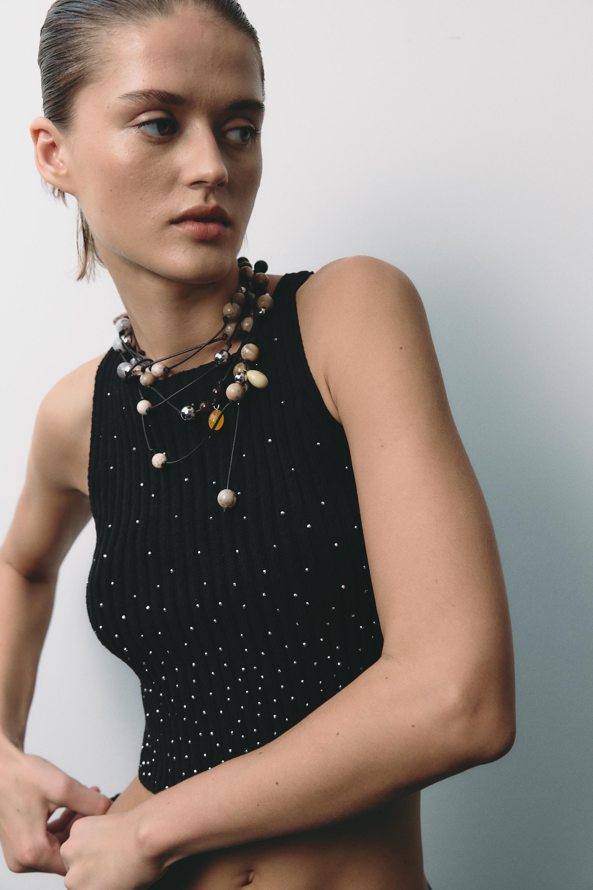 SHIMMER TOP - Black | ZARA Australia