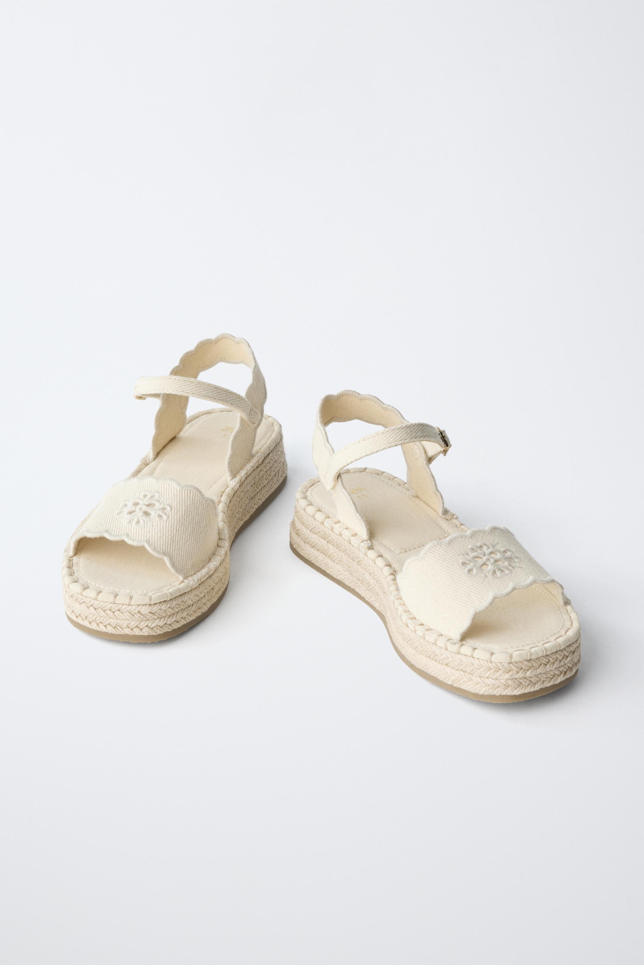 Детские сандалии Zara JUTE EFFECT SANDALS — фото 3