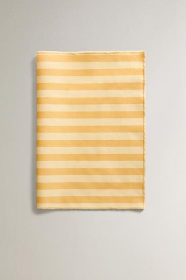 STRIPED RESIN-COATED PLACEMAT - Yellow by Zara - Image 1