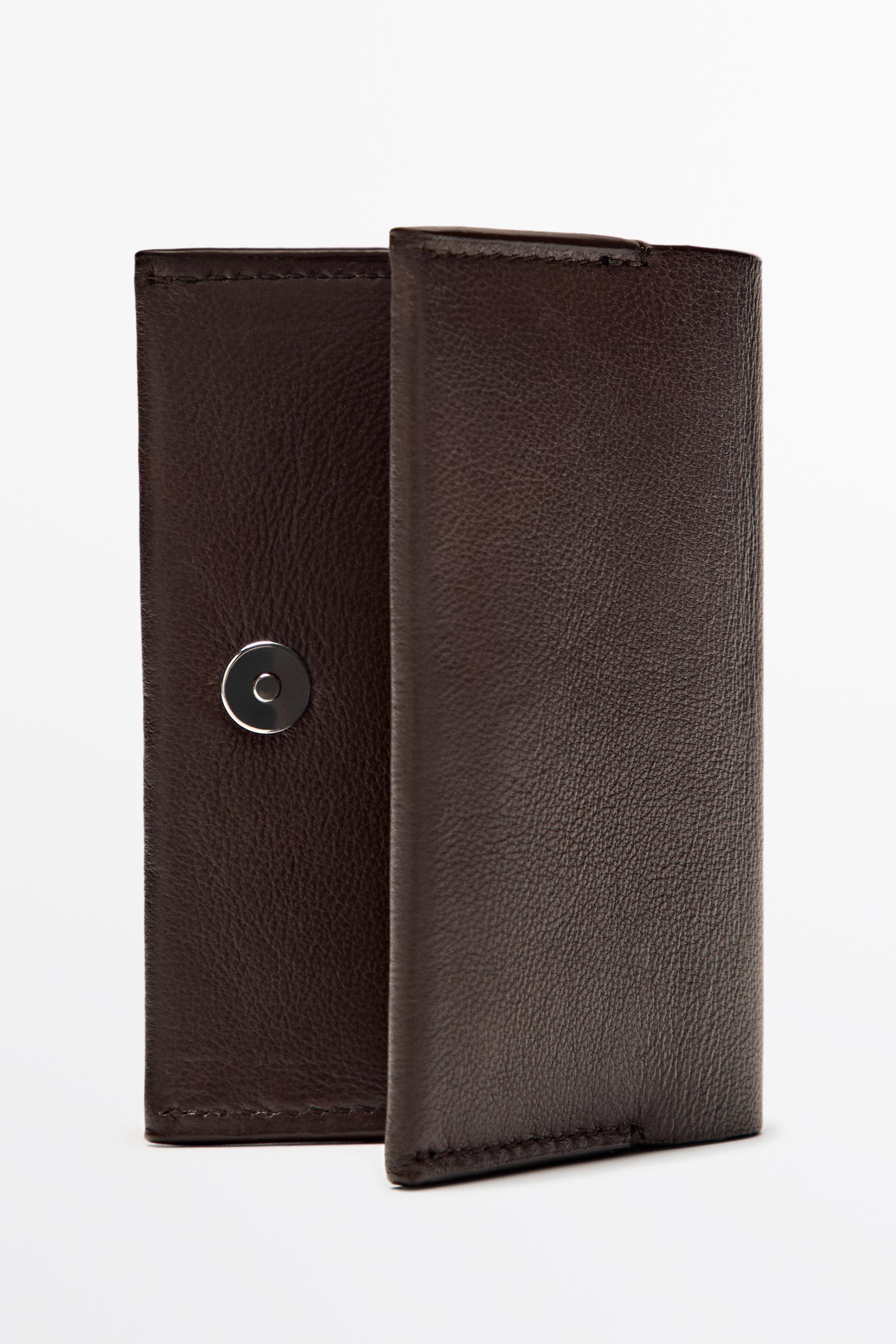 Portefeuille en cuir nappa