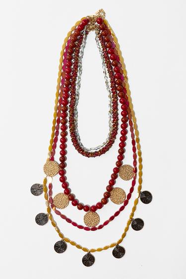 PACK OF BEADED NECKLACES - Multicoloured by Zara