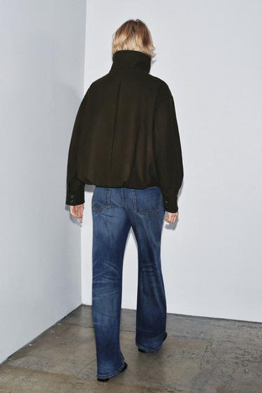 BLOUSON BOMBER MINIMAL AVEC LAINE ZW COLLECTION - Kaki de Zara - Image 2