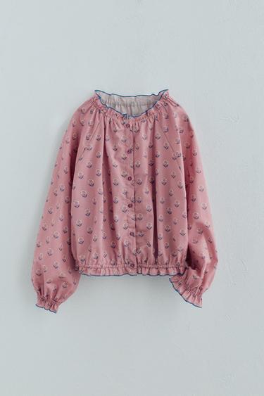 BLUSA ESTAMPADA COM FLORES - Rosa da Zara