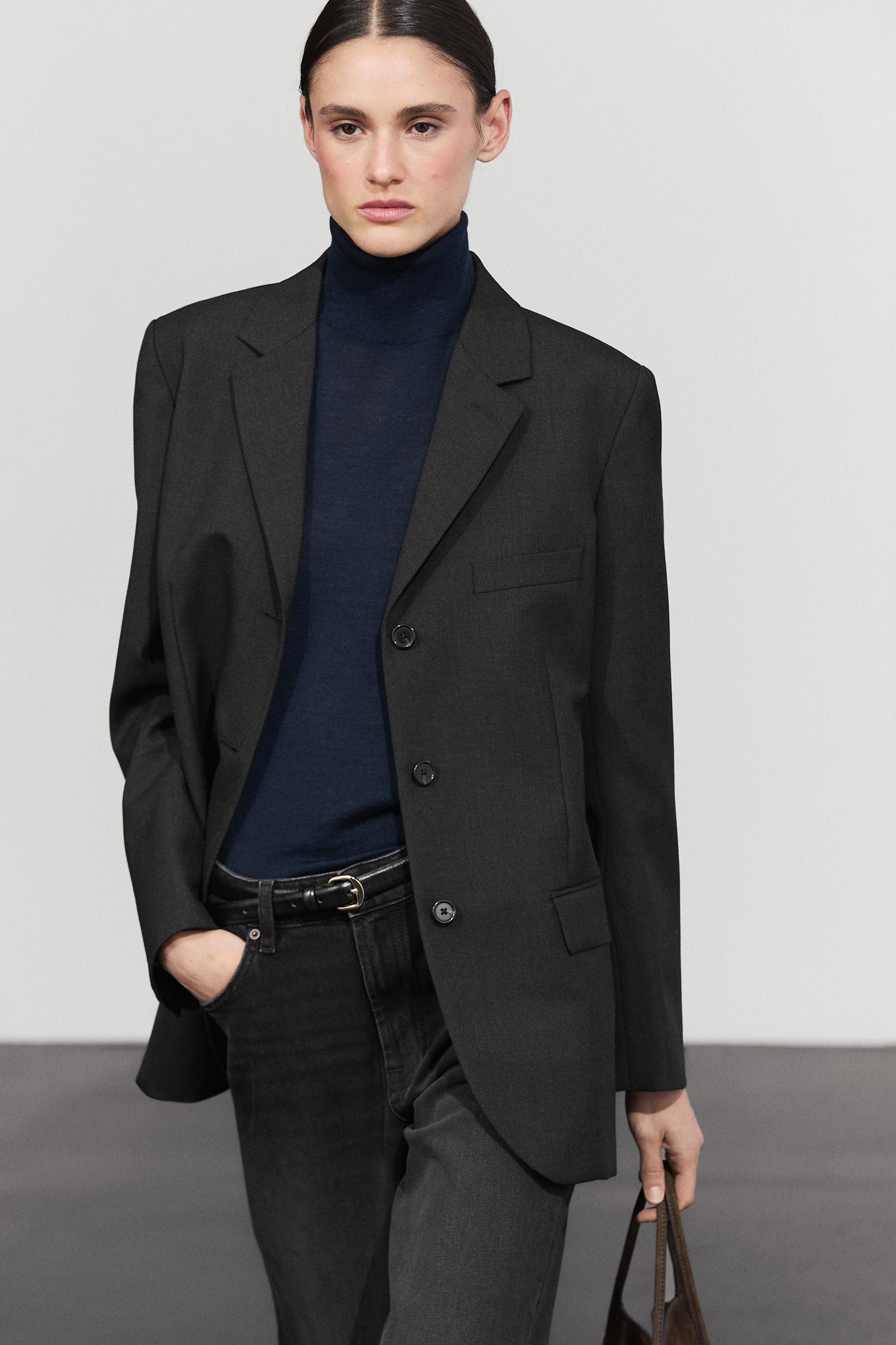 Blazer trois boutons en laine