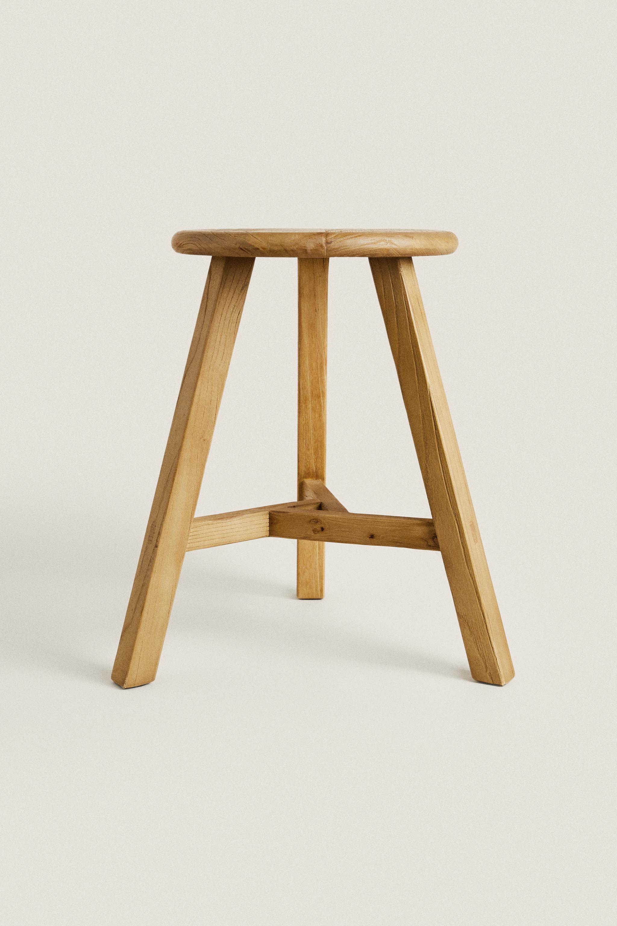 Zara wooden store stool