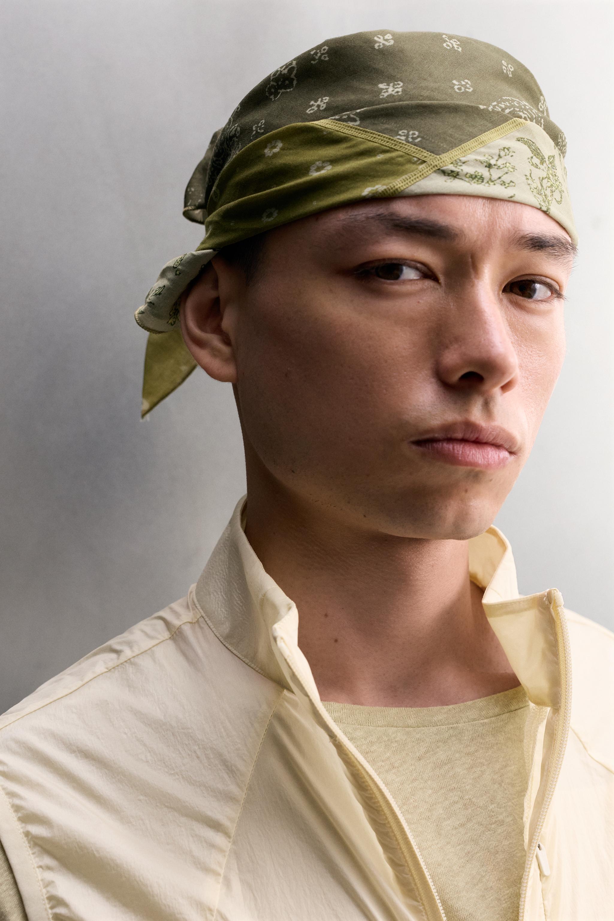 Zara RAMIE-COTTON PATCHWORK BANDANA — фото 2