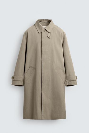 WATER-REPELLENT TRENCH COAT - Light beige by Zara - Image 7