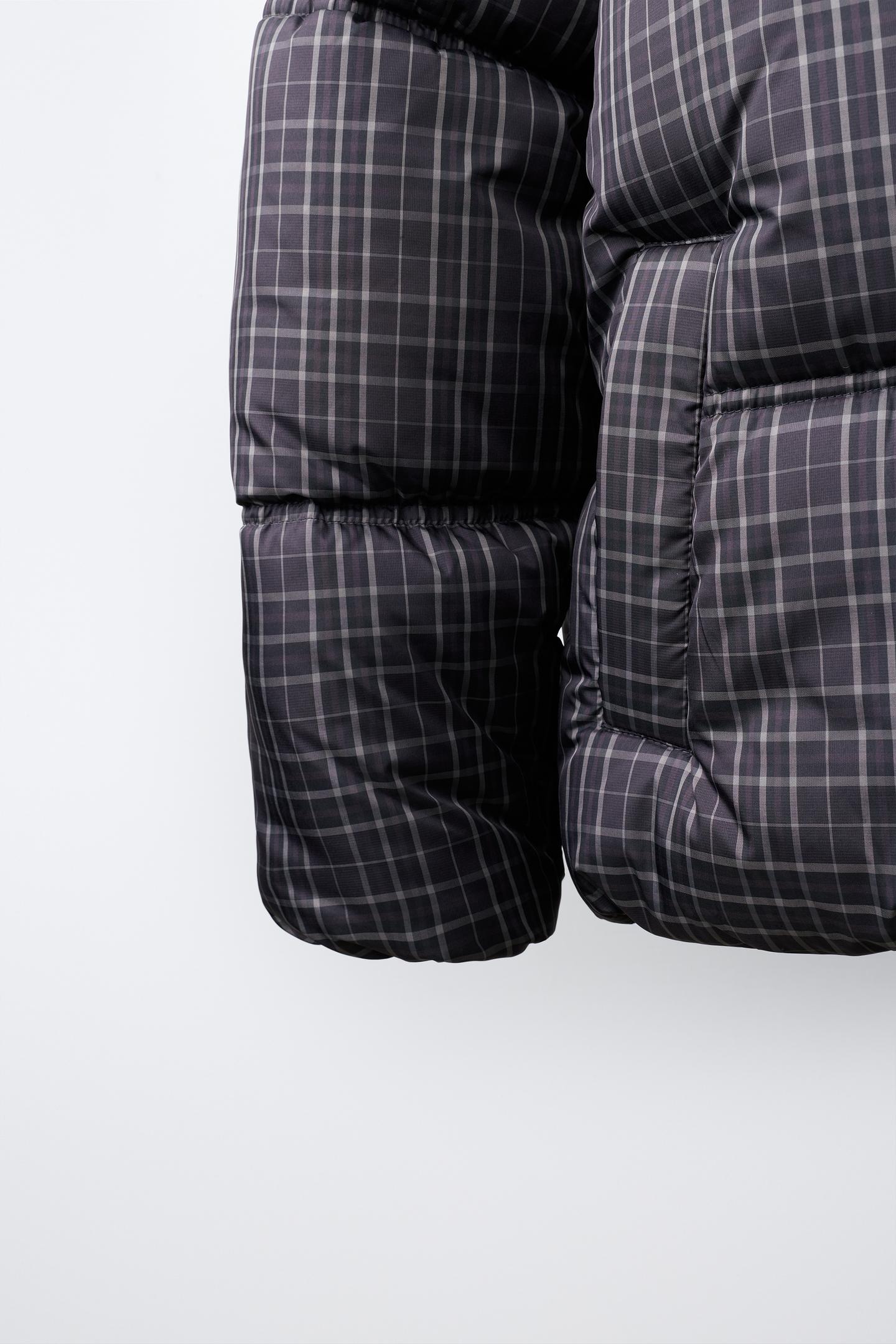 Детская куртка Zara Quilted Check Print, цвет: Чёрный — фото 8