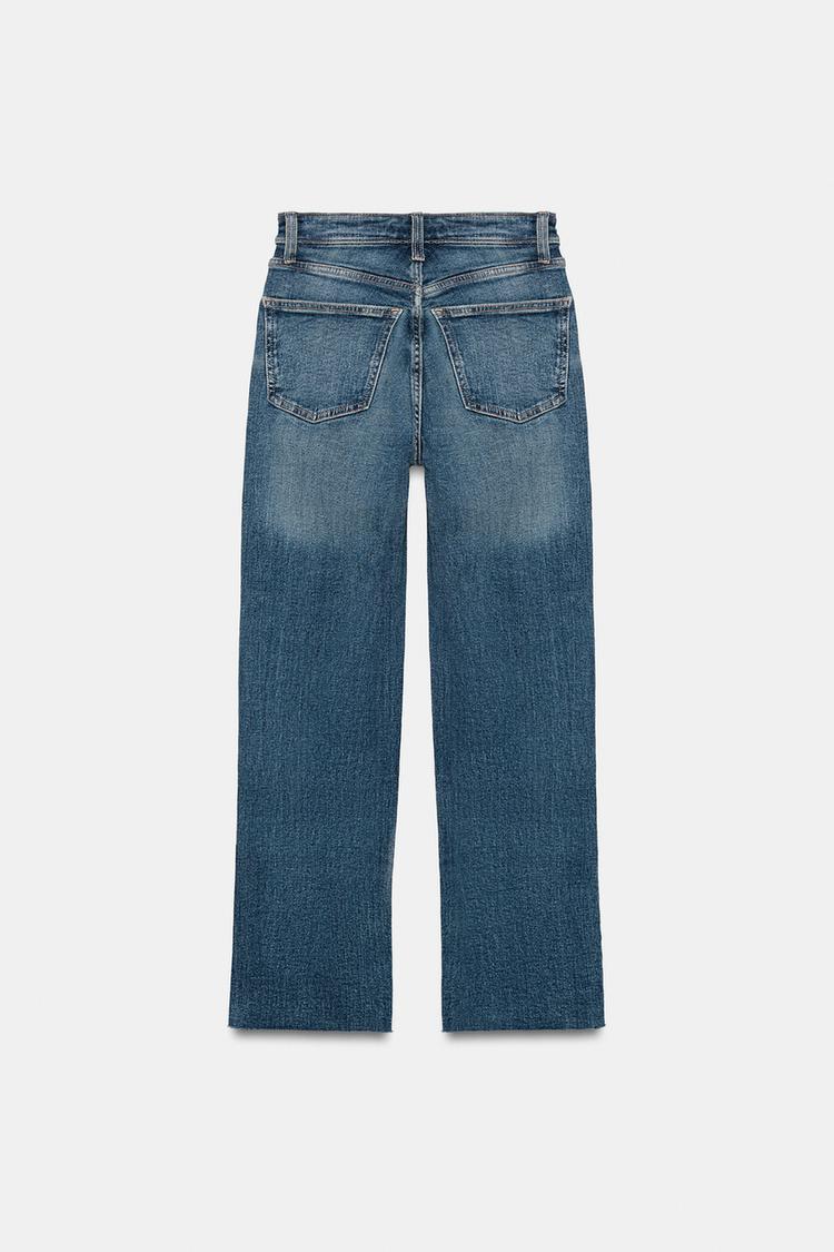 JEANS ACAMPANADOS DE CINTURA ALTA CORTADOS TRF 8