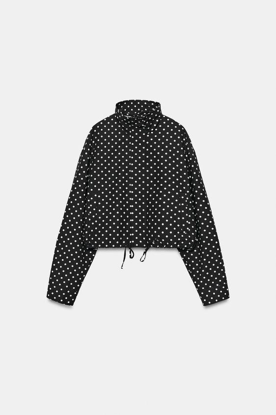 POLKA DOT JACKET - Black / Ecru by Zara - Image 0