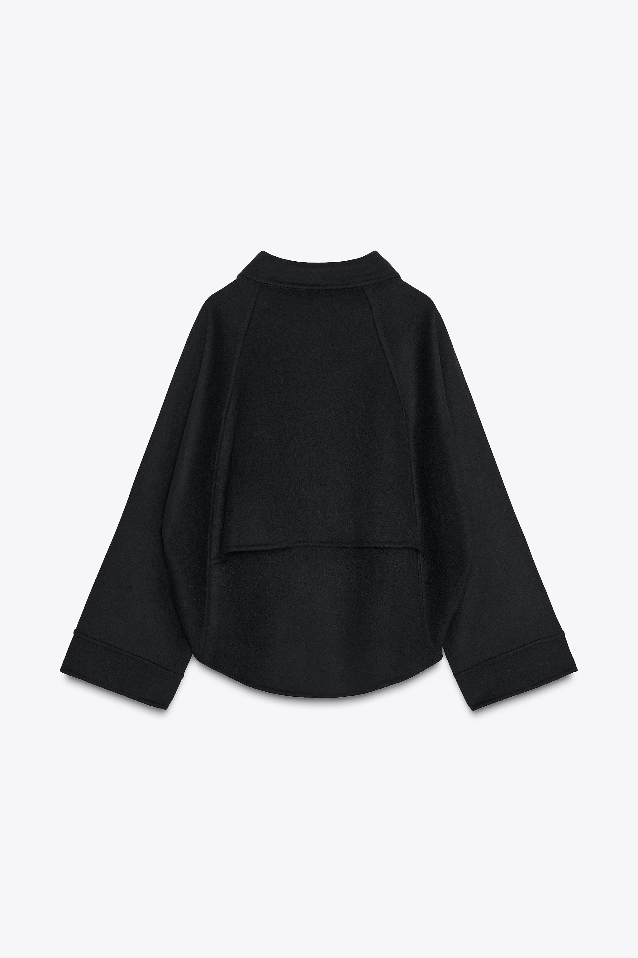 WOOL BLEND ZIP JACKET ZW COLLECTION - Black | ZARA United States