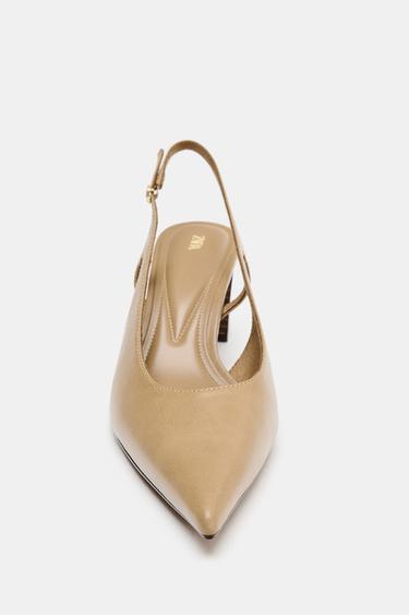 CHAUSSURES À TALONS OUVERTURES - brun de Zara - Image 3