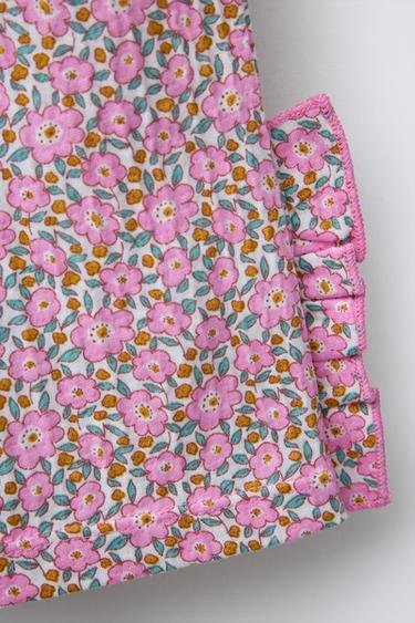 PRINTED RUFFLE CULOTTE TROUSERS - Chalk pink by Zara - Image 3