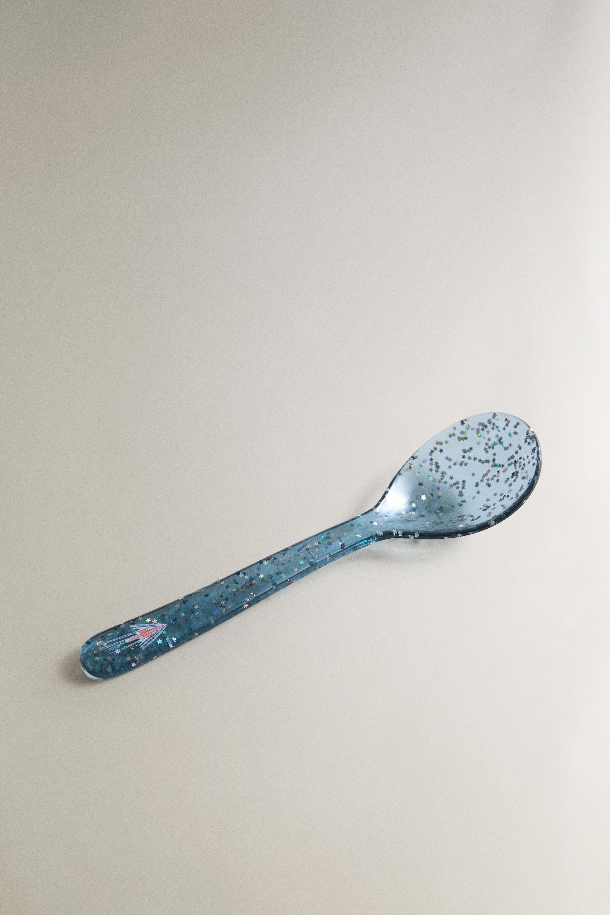 KIDS' STAR GLITTER TRITAN™ SPOON — Blue