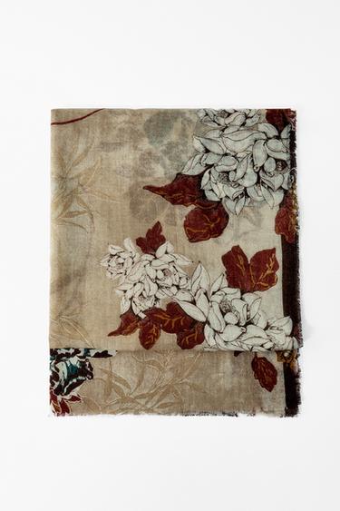 PAÑUELO ESTAMPADO FLORES - Arena de Zara