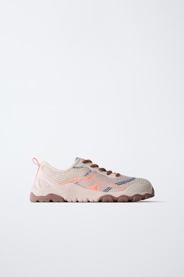 BAREFOOT SNEAKER MET NETSTOF - Roze van Zara