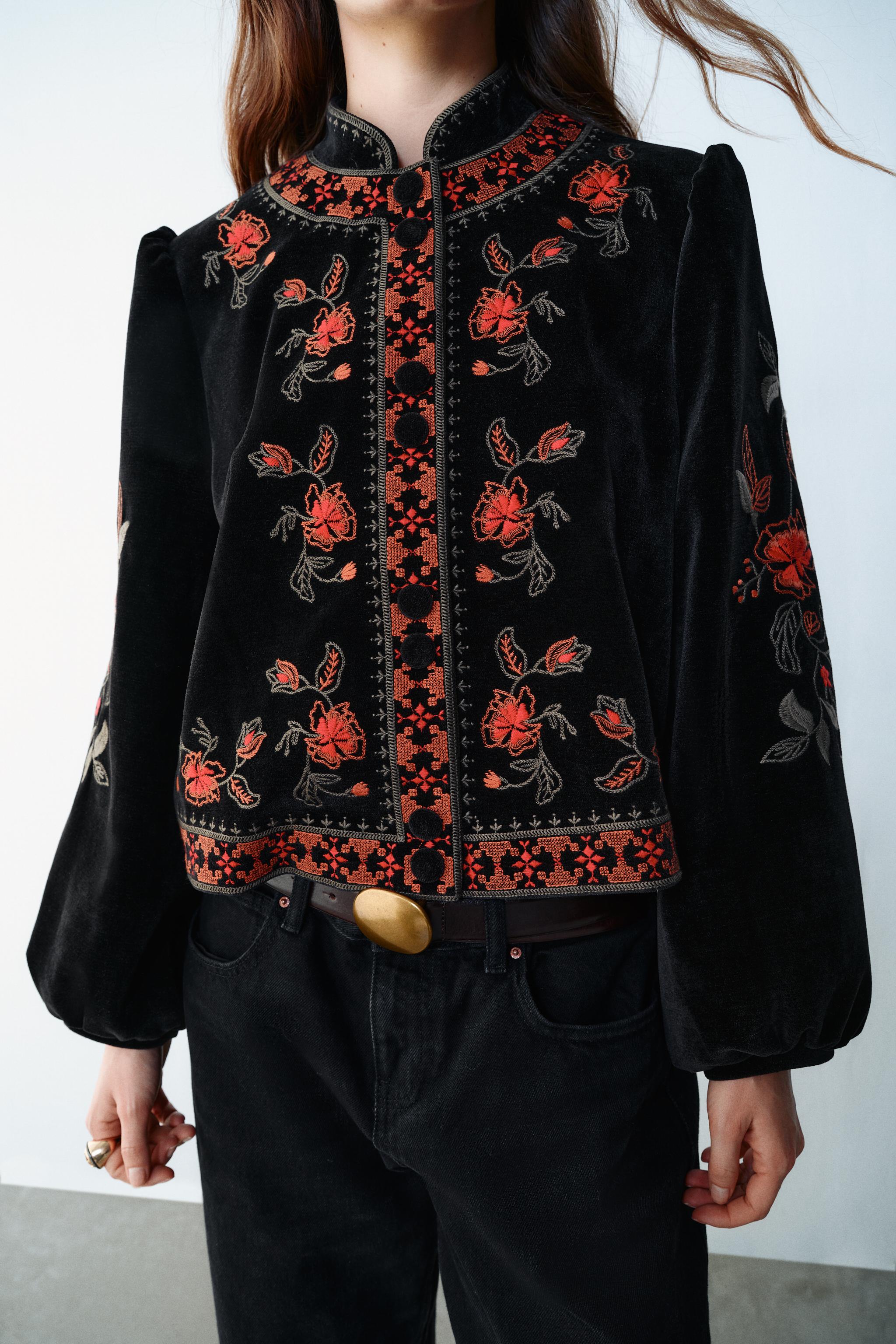 EMBROIDERED VELVET JACKET