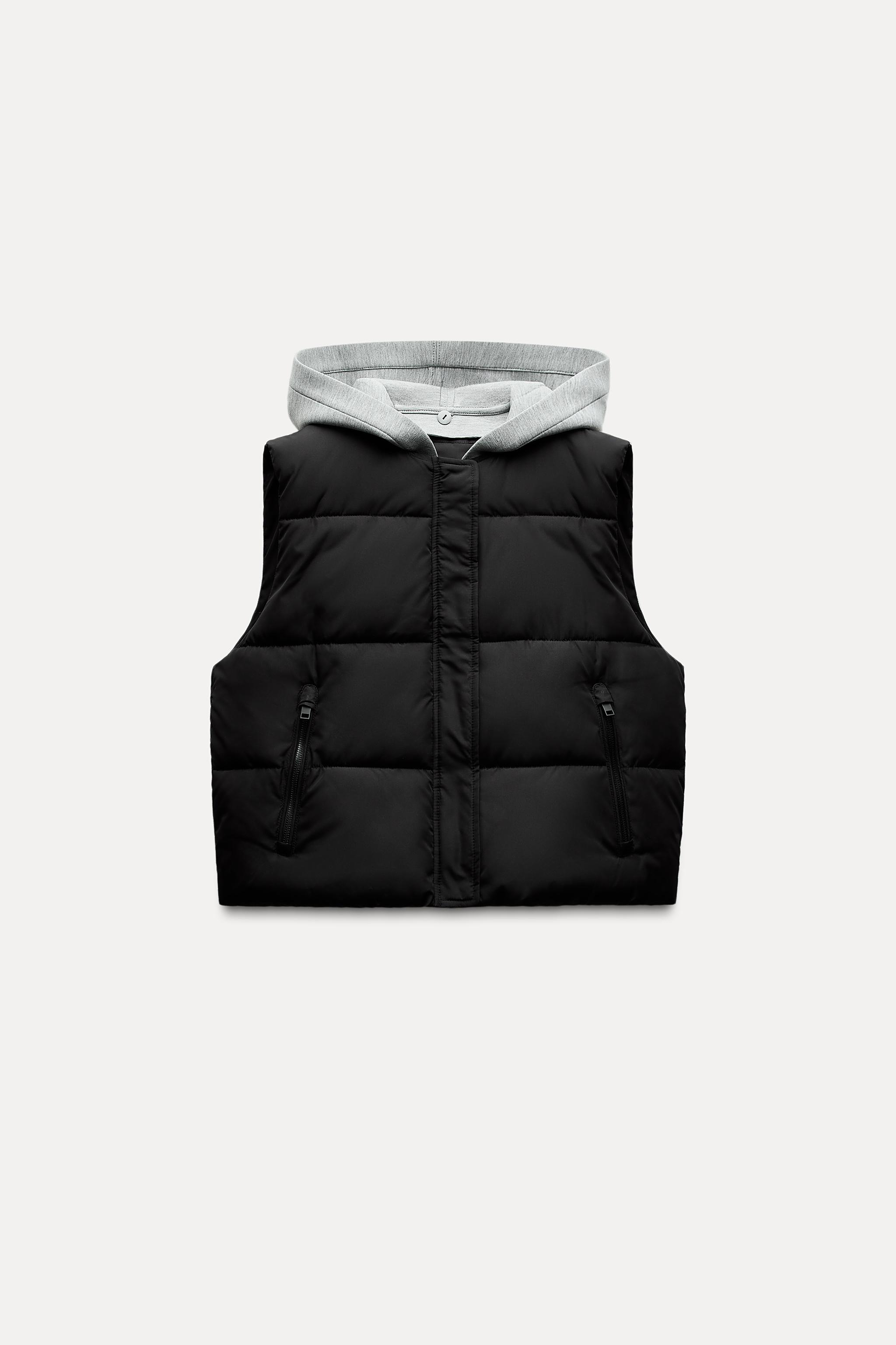 Zara top reversible quilted vest