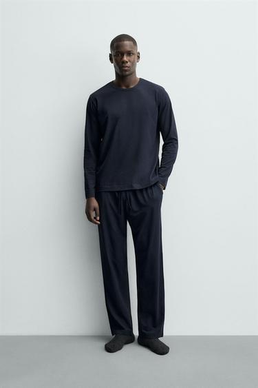 طقم بيجامة انسيابي - بحري الخاص بـ Zara - صورة 0